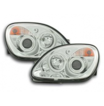 Faros Delanteros Set Angel Eyes Mercedes Benz Slk Modelo R170  96-02 Cromado Fk Automotive