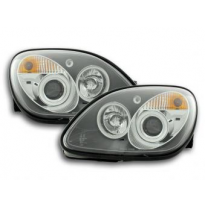 Faros Delanteros Set Angel Eyes Mercedes Benz Slk Modelo R170  96-02 Negro Fk Automotive