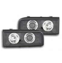 Faros Delanteros Set Angel Eyes Vw Corrado Modelo 53i  1987-1995 Negro Fk Automotive