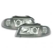Faros Delanteros Set Angel Eyes Audi A4 Modelo B5  99-00 Negro Fk Automotive