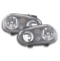 Faros Delanteros Set Angel Eyes Vw Golf 4 Modelo 1j  98-03 Negro Fk Automotive