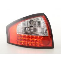 Kit De Pilotos Traseros Led Audi A6 Sedan Modelo 4b  97-03 Color Claro/Rojo Fk Automotive