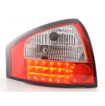 Kit De Pilotos Traseros Led Audi A6 Sedan Modelo 4b  97-03 Color Claro/Rojo Fk Automotive