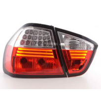 Kit De Pilotos Traseros Led Bmw Serie 3 Sedan Modelo E90  05-08 Color Claro/Rojo Fk Automotive