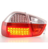 Kit De Pilotos Traseros Led Bmw Serie 3 Sedan Modelo E90  05-08 Color Claro/Rojo Fk Automotive