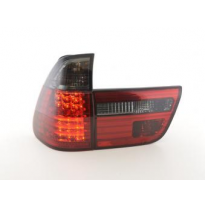 Kit De Pilotos Traseros Led Bmw X5 Modelo E53  98-02 Negro/Rojo Fk Automotive