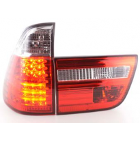 Kit De Pilotos Traseros Led Bmw X5 Modelo E53  98-02 Color Claro/Rojo Fk Automotive