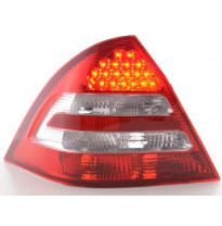 Kit De Pilotos Traseros Led Mercedes-Benz Clase C Modelo W203 Sedan, Rojo/Color Claro Fk Automotive