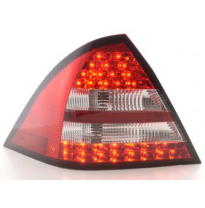 Kit De Pilotos Traseros Led Mercedes-Benz Clase C Modelo W203 Sedan  05-07, Rojo/Color Claro Fk Automotive