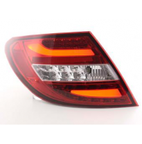Pilotos Led Juego Mercedes C-Klasse Typ W204 Bj. 2011- Rojo/Transparente Fk Automotive