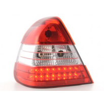 Kit De Pilotos Traseros Led Mercedes Clase C Modelo W202  96-00 Color Claro/Rojo Fk Automotive