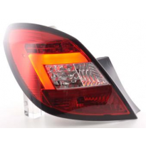 Pilotos Led Juego Opel Corsa D 5-Puertas Bj. 06-10 Rojo/Transparente Fk Automotive