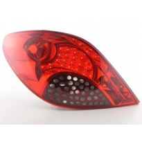 Kit De Pilotos Traseros Led Peugeot 207, Rojo/Negro Fk Automotive