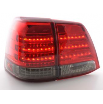 Kit De Pilotos Traseros Led Toyota Land Cruiser Modelo Fj200  07-08 Negro/Rojo Fk Automotive