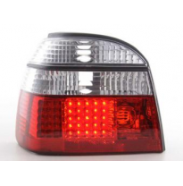 Kit De Pilotos Traseros Led Vw Golf 3 Modelo 1hxo  92-97 Color Claro/Rojo Fk Automotive