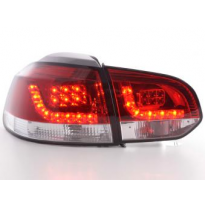 Kit De Pilotos Traseros Led Vw Golf 6 Modelo 1k  08- Color Claro/Rojo Fk Automotive