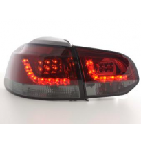 Kit De Pilotos Traseros Led Vw Golf 6 Modelo 1k  08- Rojo/Negro Fk Automotive