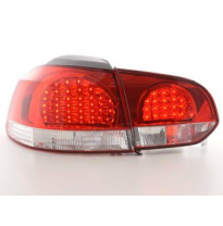 Kit De Pilotos Traseros Led Vw Golf 6 Modelo 1k  08- Color Claro/Rojo Fk Automotive