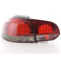 Kit De Pilotos Traseros Led Vw Golf 6 Modelo 1k  08- Negro/Rojo Fk Automotive