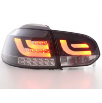 Pilotos Led Juego Vw Golf 6 Typ 1k Bj. 2008-2012 Negro Con Led Intermitente  Fk Automotive