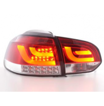 Pilotos Led Juego Vw Golf 6 Typ 1k Bj. 2008-2012 Rojo/Transparente Con Led Intermitente  Fk Automotive