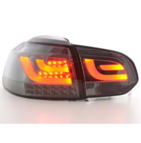 Pilotos Led Juego Vw Golf 6 Typ 1k Bj. 2008-2012 Negro Con Led Intermitente  Fk Automotive