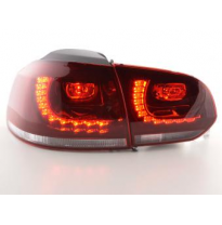 Kit De Pilotos Traseros Led Vw Golf 6, Rojo/Color Claro Fk Automotive