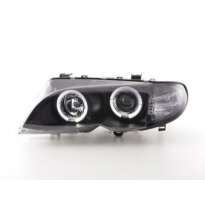 Faros Angel Eyes Bmw 3er E46 Limo/Touring Bj. 02-05 Negro Fk Automotive
