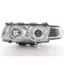 Faros Delanteros Set Angel Eyes Bmw Serie 7 E38  98-01, Cromado Fk Automotive