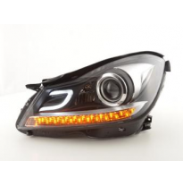 Faros Luz Diurna Mercedes C-Klasse (204) Bj. 2011-2014 Negro Fk Automotive