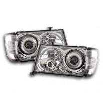 Faros Delanteros Set Angel Eyes Mercedes Benz Clase E Modelo W124  85-93 Cromado Fk Automotive