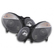 Faros Delanteros Set Angel Eyes Mercedes-Benz Clase E Modelo W211  02-06, Negro Fk Automotive