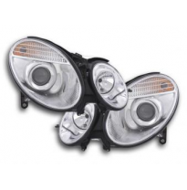 Faros Delanteros Set  Mercedes-Benz Clase E Modelo W211  06-08, Cromado Fk Automotive