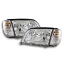 Faros Delanteros Set Angel Eyes Mercedes-Benz Clase S Modelo W140, Cromado Fk Automotive
