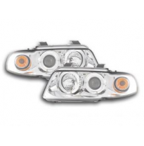 Faros Delanteros Set Angel Eyes Audi A4 Modelo B5  95-99 Cromado Fk Automotive