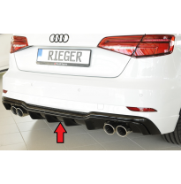 Faldón trasero Rieger para Audi A3 8V de 3 y 5 puertas (Sportback). Fox exhaust