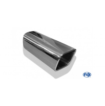 Cola de escape para soldar 70 110x110 mm / lenght: 300 mm - rectangular rolled-up / rolled / 15°slant / without absorber