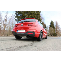 BMW F20/F21 - M140i Silenciador trasero con salida transversal derecha/izquierda - 1x100 Tipo 25 Derecha/Izquierda Negro Fox exh