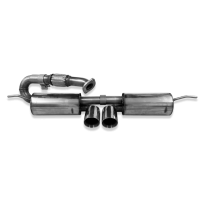 Silenciador trasero Smart Fortwo 451 Turbo, salida central, incluye tubo flexible - 2x80 Tipo 25 Fox exhaust