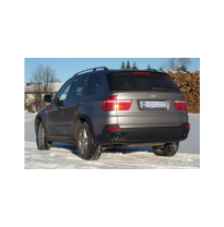 Escape FOX BMW X5 - E70 tail pipes fitted on original escape final - 115x85 38 duplex