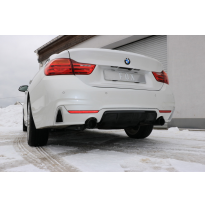 BMW F36 - 420i 428i Escape trasero FOX cruzado - 1x80 tipo 12 derecho / izquierdo negro