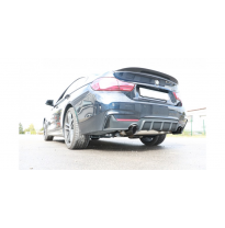 BMW F36 - 440i xDrive Grand Coupe - Paquete M - Escape trasero FOX - 1x100 tipo 25 derecho / izquierdo negro - con válvula de es