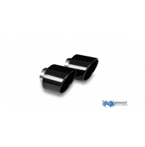 FOX Tubos de escape - 129x106 tipo 32 derecha / izquierda negro esmaltado brillante Hyundai i30N Performance + Fastback Año: 2,0