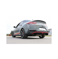 FOX Salida cruzada del Escape trasero derecha / izquierda - 1x114 tipo 25 negro esmaltado brillante Hyundai i30N Performance Fas