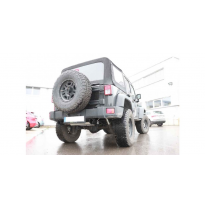 FOX Escape trasero salida cruzada derecha / izquierda - 1x100 tipo 25 negro brillante Jeep Wrangler III - JK Año:Desde 2007