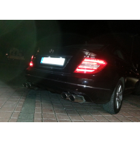 Escape FOX Mercedes C-Class 4-cylinders Coupe C204 escape final duplex incl. y-tubo conexion - 2x115x85 32 duplex