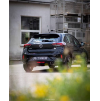Silenciador final para Opel Corsa F - 1x100 tipo 25 negro Fox exhaust
