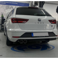 Seat León 5F ST - Eje trasero rígido y silenciador delantero Fox exhaust