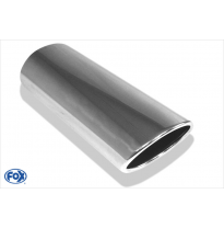 Cola de escape para soldar 32 115x85 mm / lenght: 300 mm - oval / rolled / 15° slant / without absorber