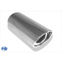 Cola de escape para soldar 33 140x90m / lenght: 300 mm - oval / rolled / 15° slant / with absorber